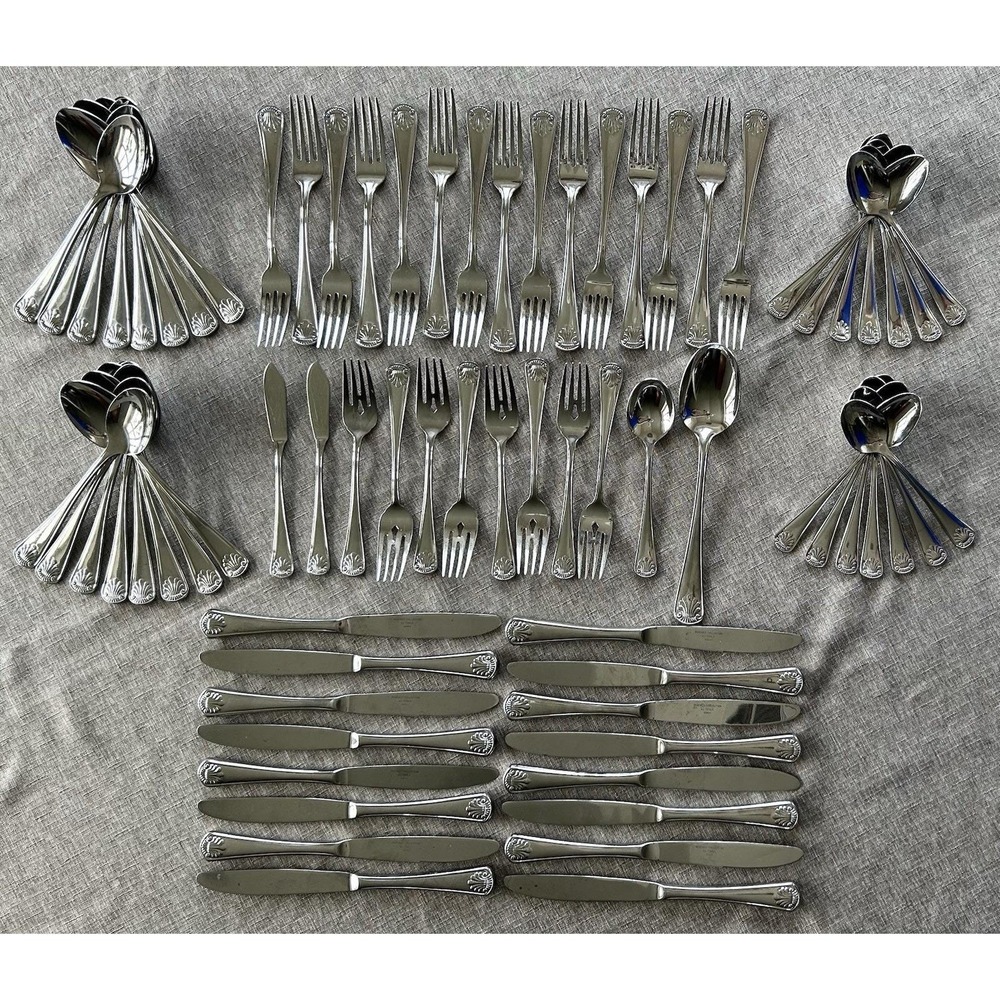 Towle Regency Collection Champlain Glossy Flatware 73 Pc Set Korea